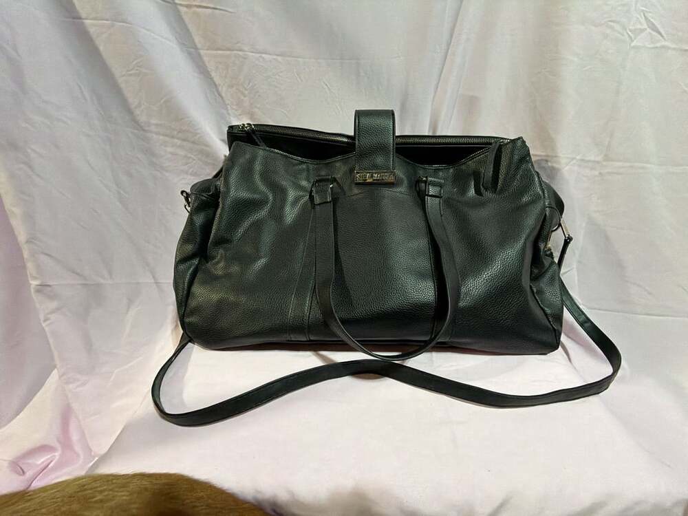 Steve Madden Black Pebbled Leather Handbag Shoulder Bag